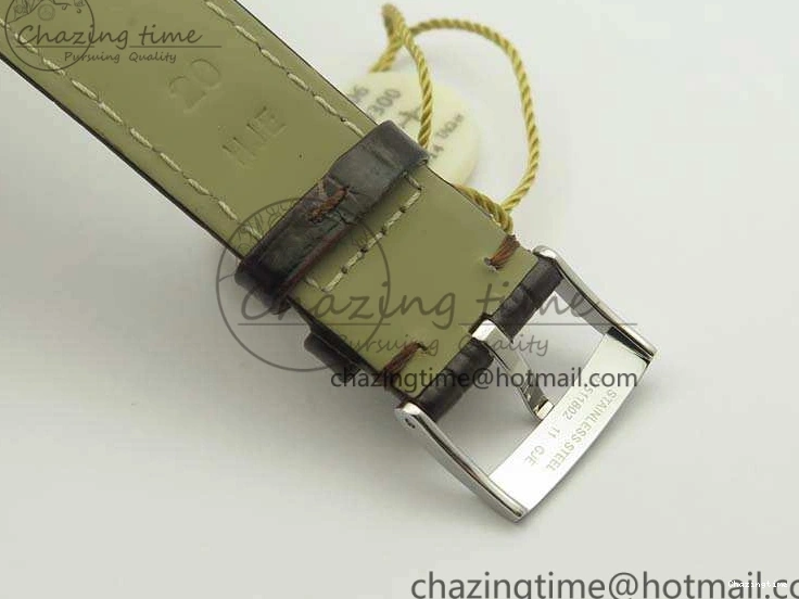 0119 FashionForward De Ville Prestige Real Power Reserve SS TW 1:1 Best Edition White Dial SS Markers On Leather Strap A 8095